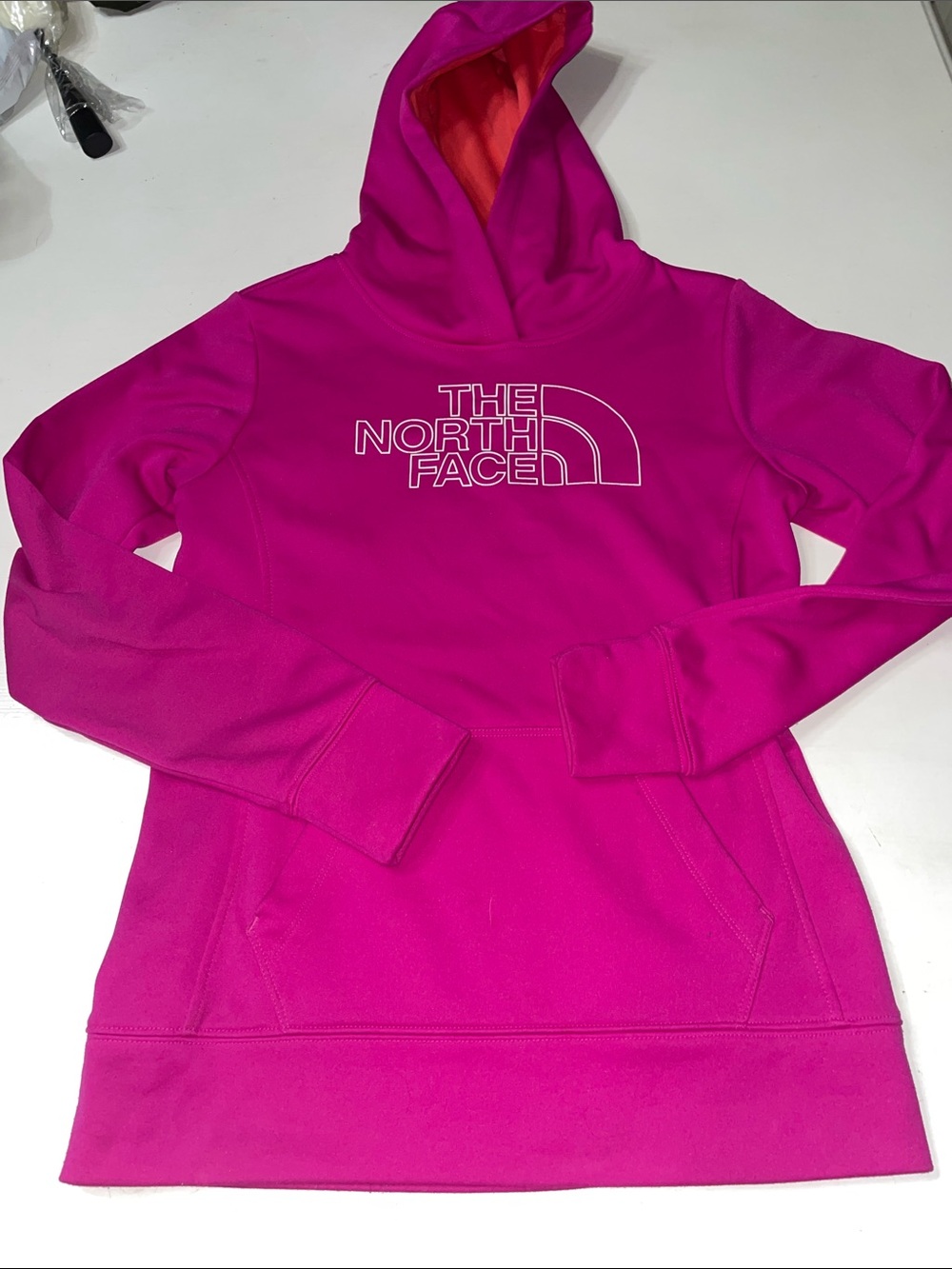 The North Fave women’s small pink hoodie